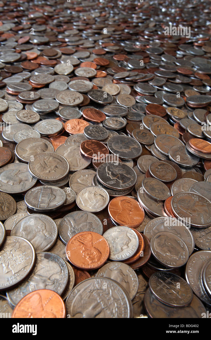 Stati Uniti monete Foto Stock