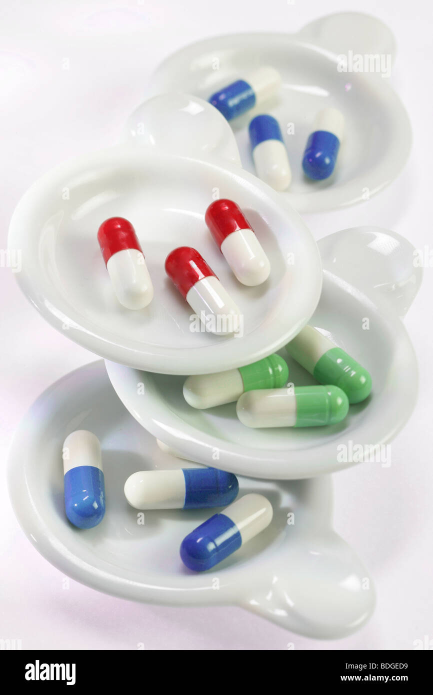 Una capsula di forma di farmaco Foto Stock
