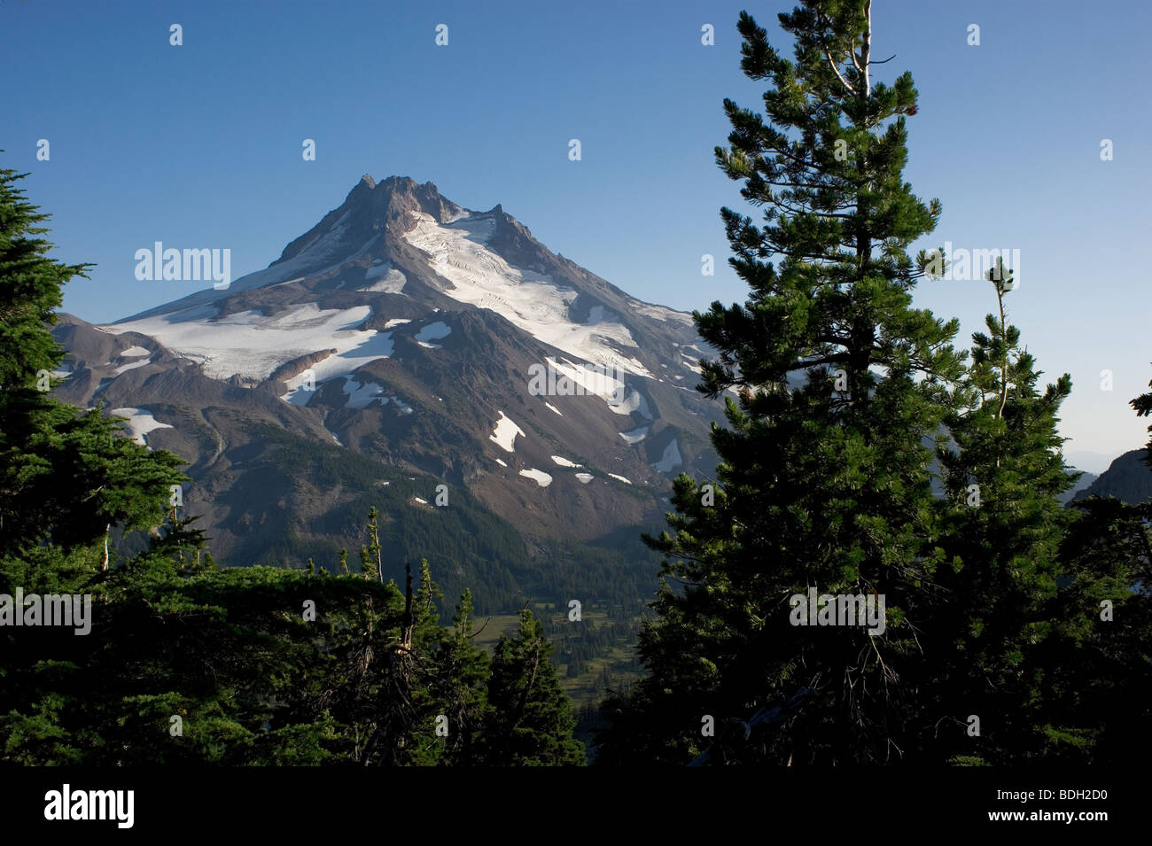Montare Jefferson dal parco Butte Trail Cascade Mountains Oregon negli Stati Uniti Foto Stock