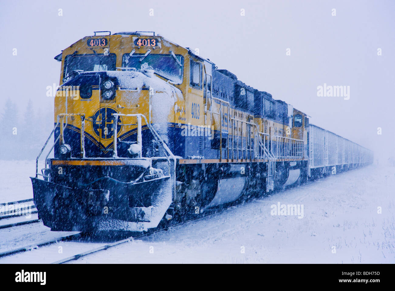 Alaska Railroad, Seward, Alaska Foto Stock