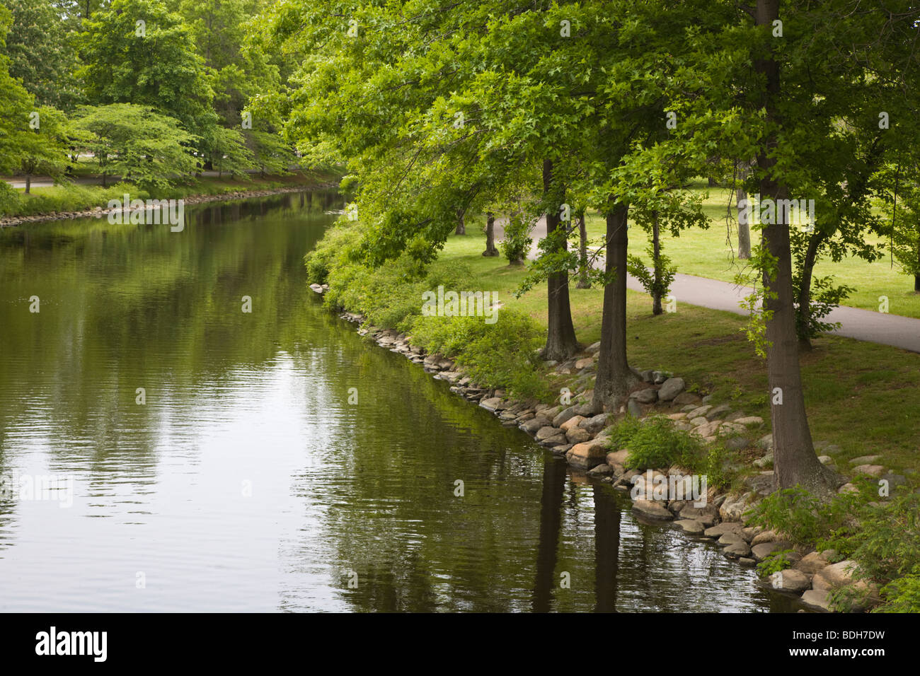 Una via navigabile del Charles River Park - BOSTON, MASSACHUSETTS Foto Stock