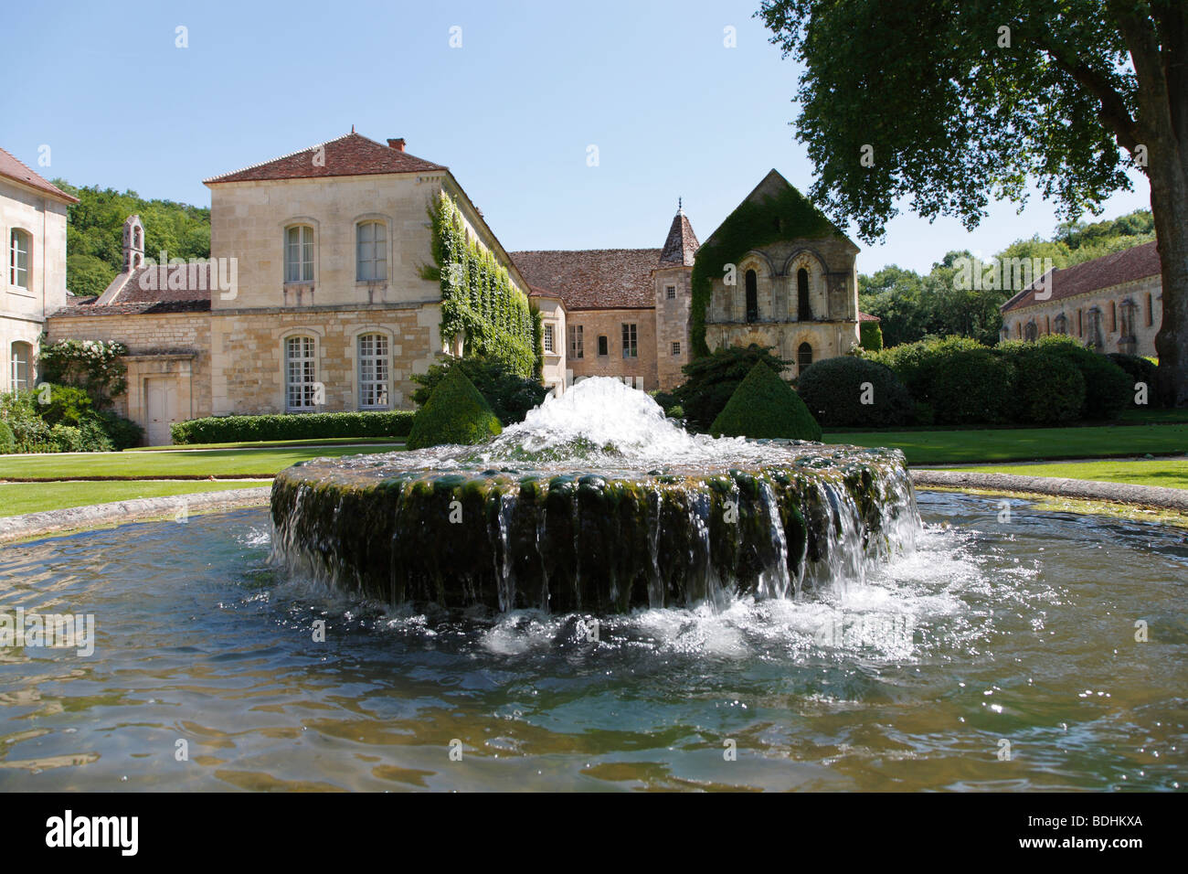 Fontenay Abbey, Montbard, Francia Foto Stock