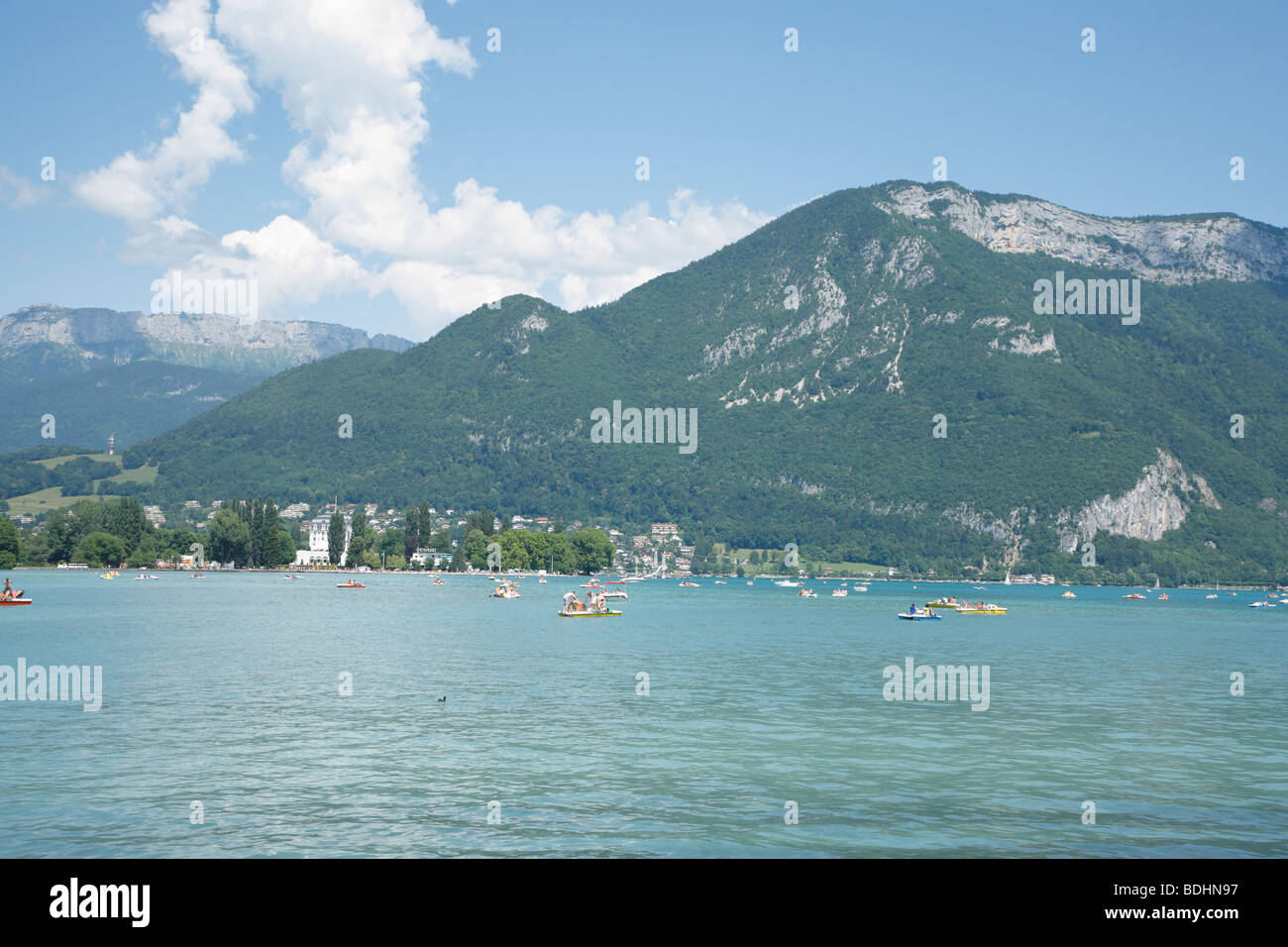 Il lago di Annecy, Francia Foto Stock