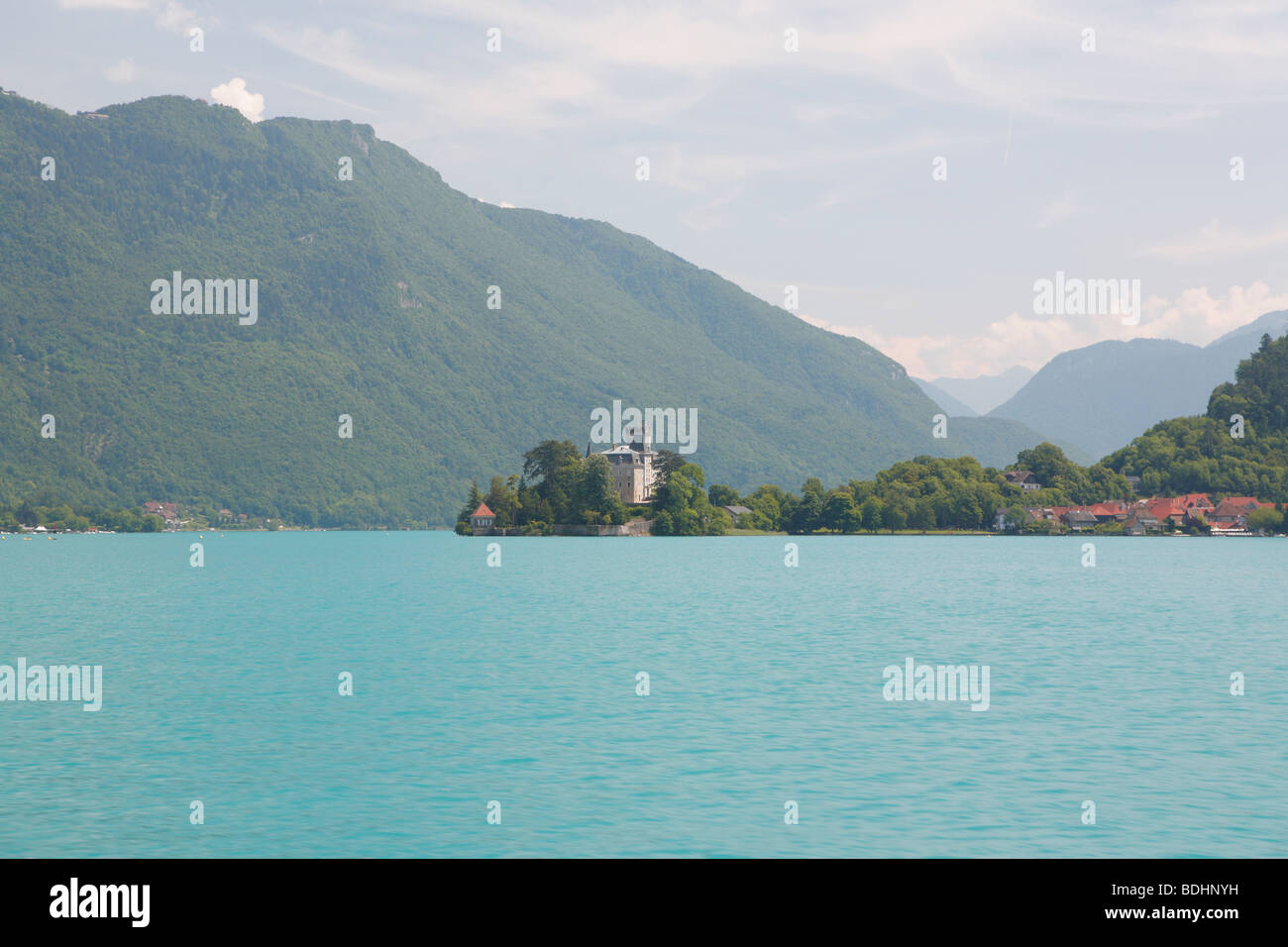 Il lago di Annecy, Francia Foto Stock