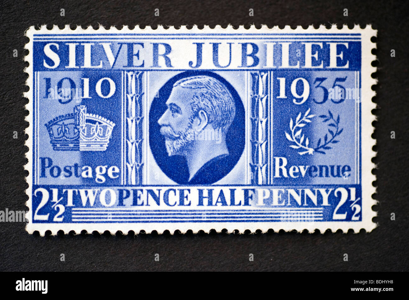 Francobollo Halfpenny Twopence Foto Stock