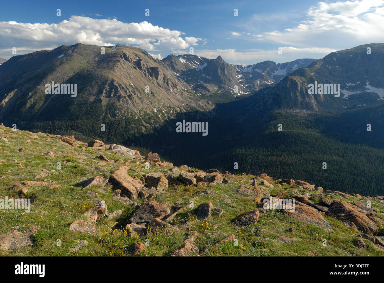 Paesaggio alpino nel Parco Nazionale delle Montagne Rocciose, Colorado Foto Stock