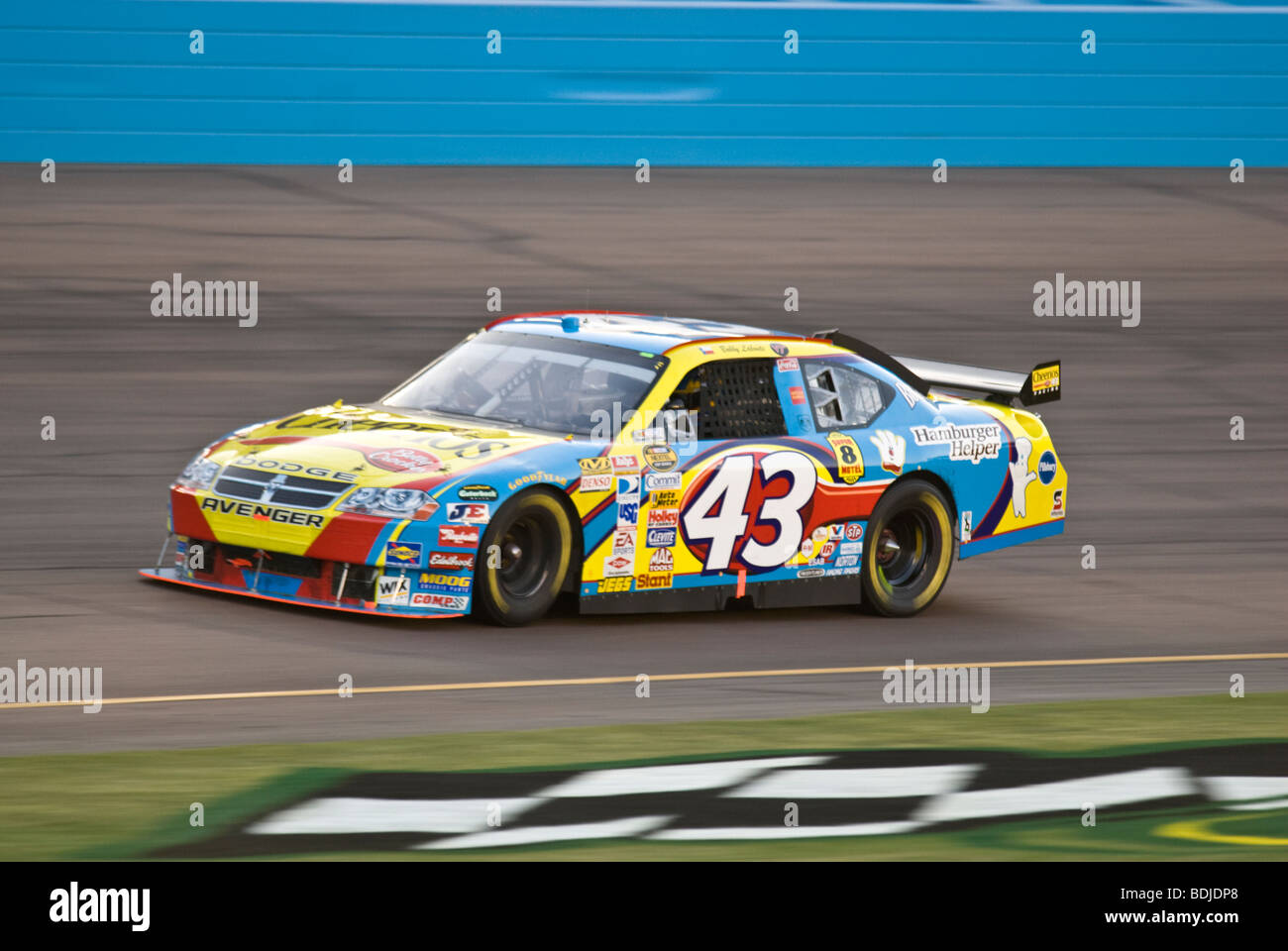 Bobby Labonte in NASCAR azione a Phoenix International Raceway, Avondale, Arizona, Stati Uniti d'America Foto Stock