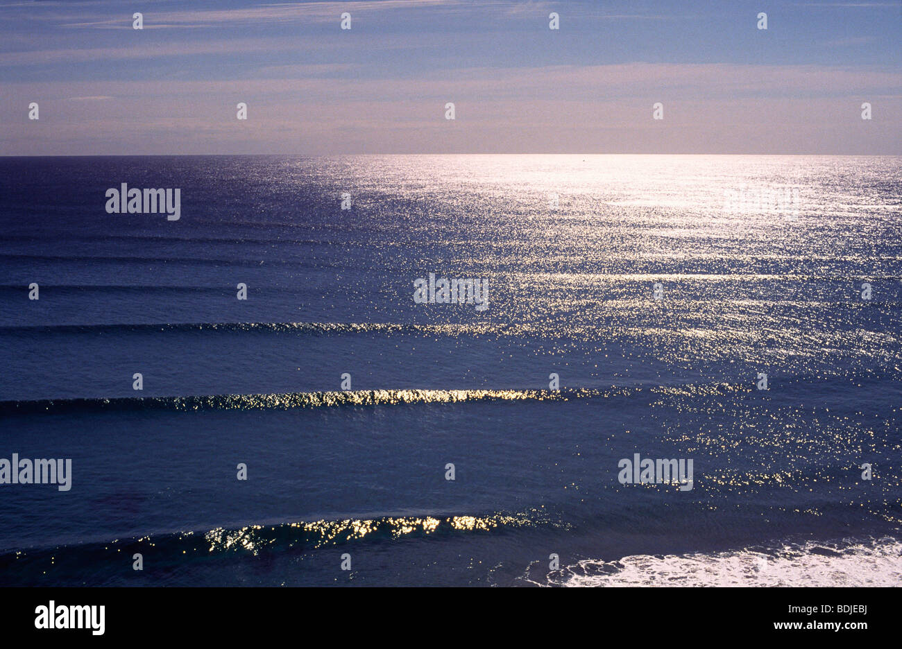 Seascape, sole riflesso Ocean Foto Stock