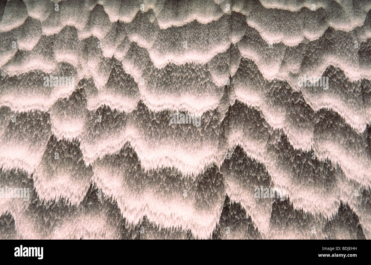 Modello di acqua, acqua a cascata sopra il serbatoio di stramazzo Foto Stock