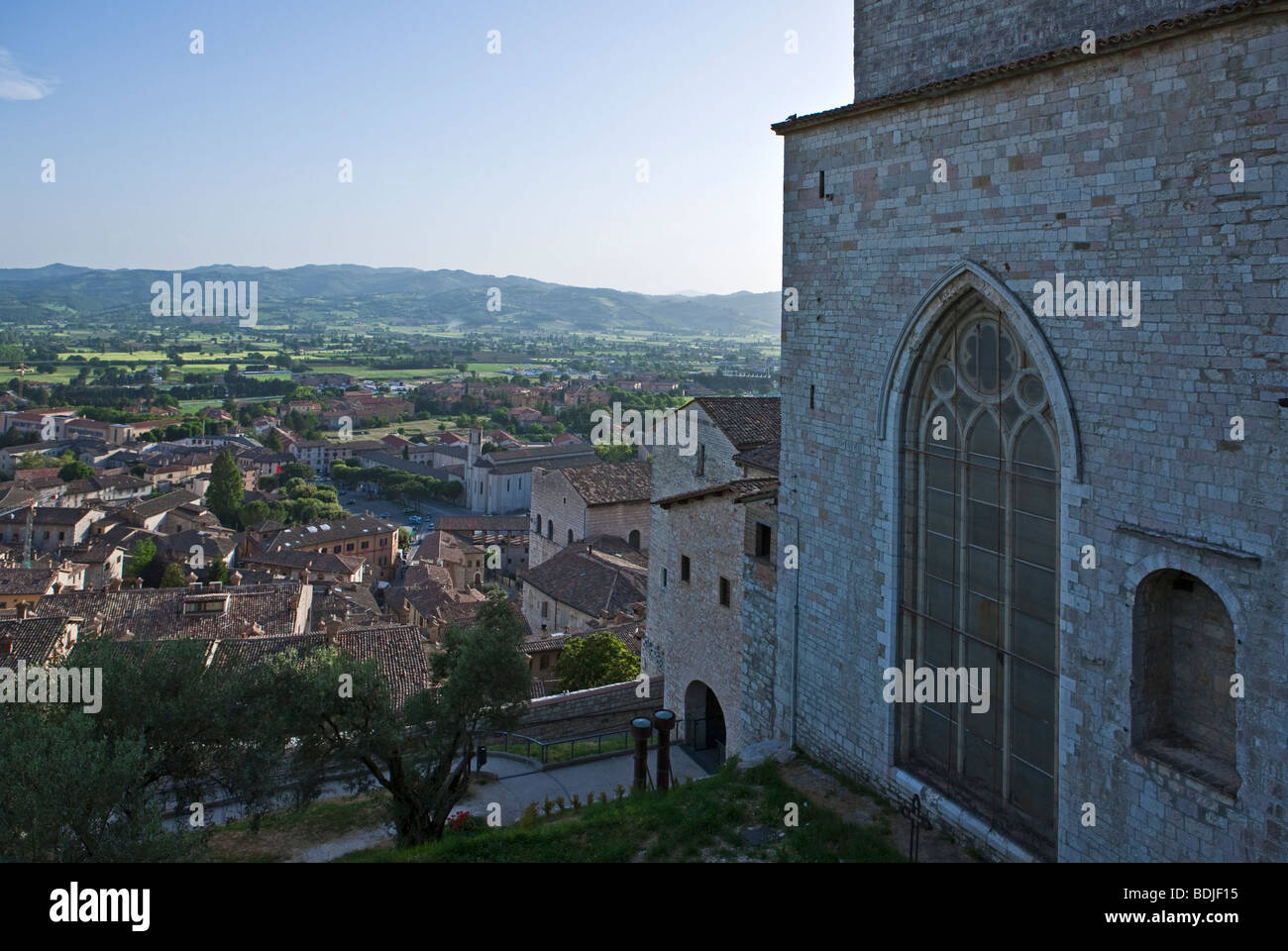 L'Italia,Umbria,Gubbio,vista dalla cattedrale Foto Stock