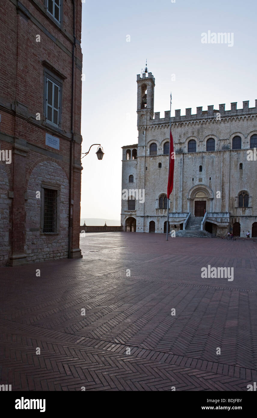 L'Italia,Umbria,Gubbio,il Palazzo dei Consoli Foto Stock