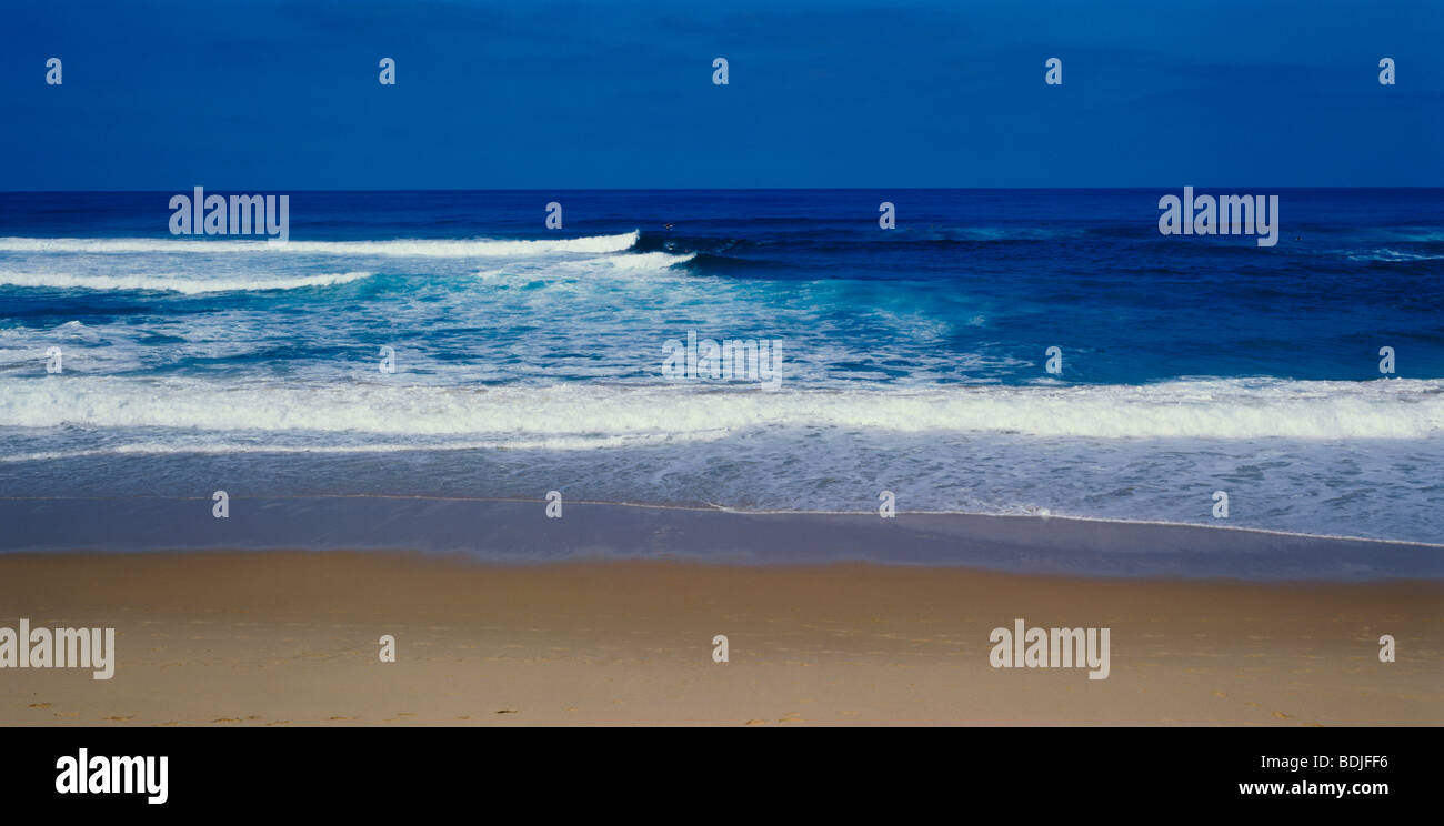 Seascape, Sabbia, mare e cielo Foto Stock