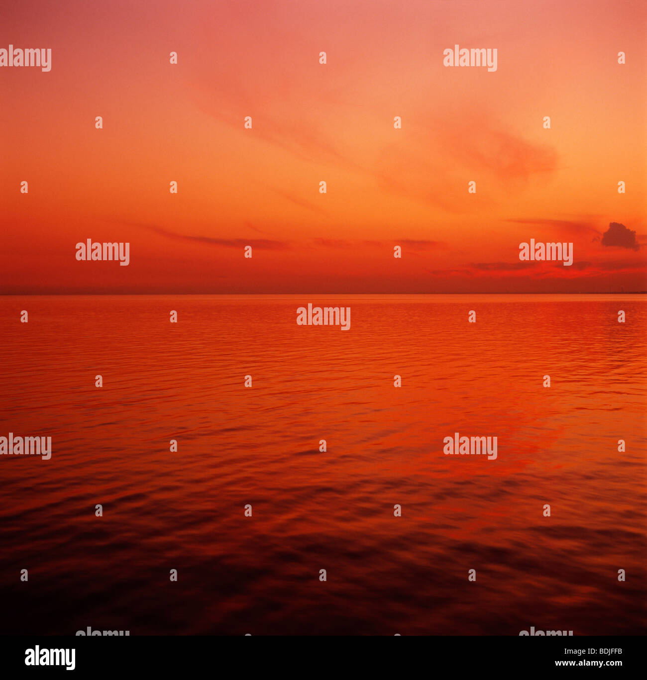 Seascape Sunset, il mare e il cielo Foto Stock