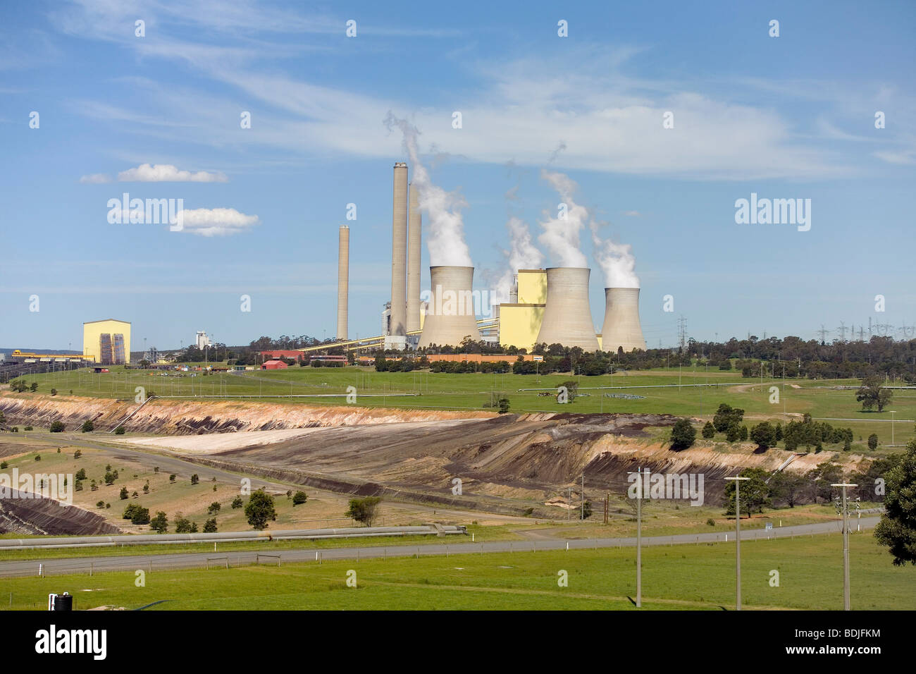 Brown del carbone Carbone Power Station, La Trobe Valley, Australia Foto Stock