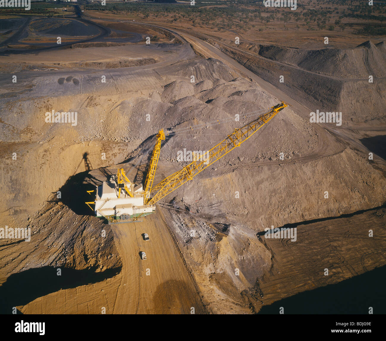 Nero carbone miniere, aprire il taglio della miniera di carbone, Australia Foto Stock