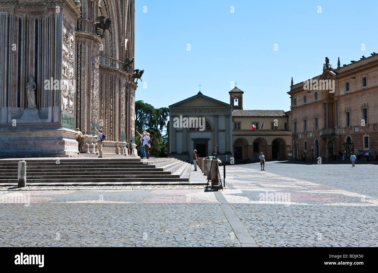 L'Italia,Umbria,Orvieto,Piazza del Duomo Foto Stock