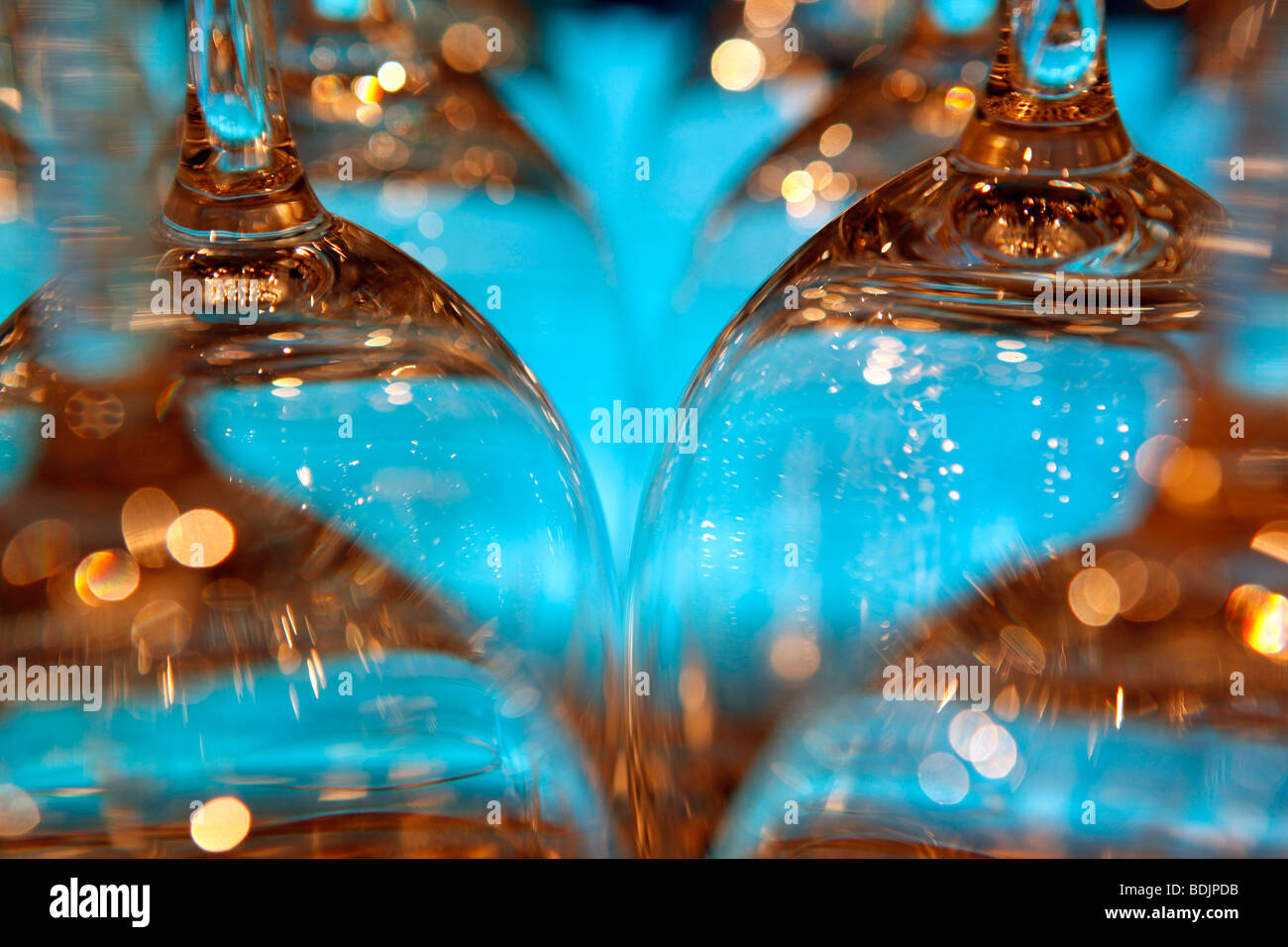 Close-up di bicchieri di vino Foto Stock