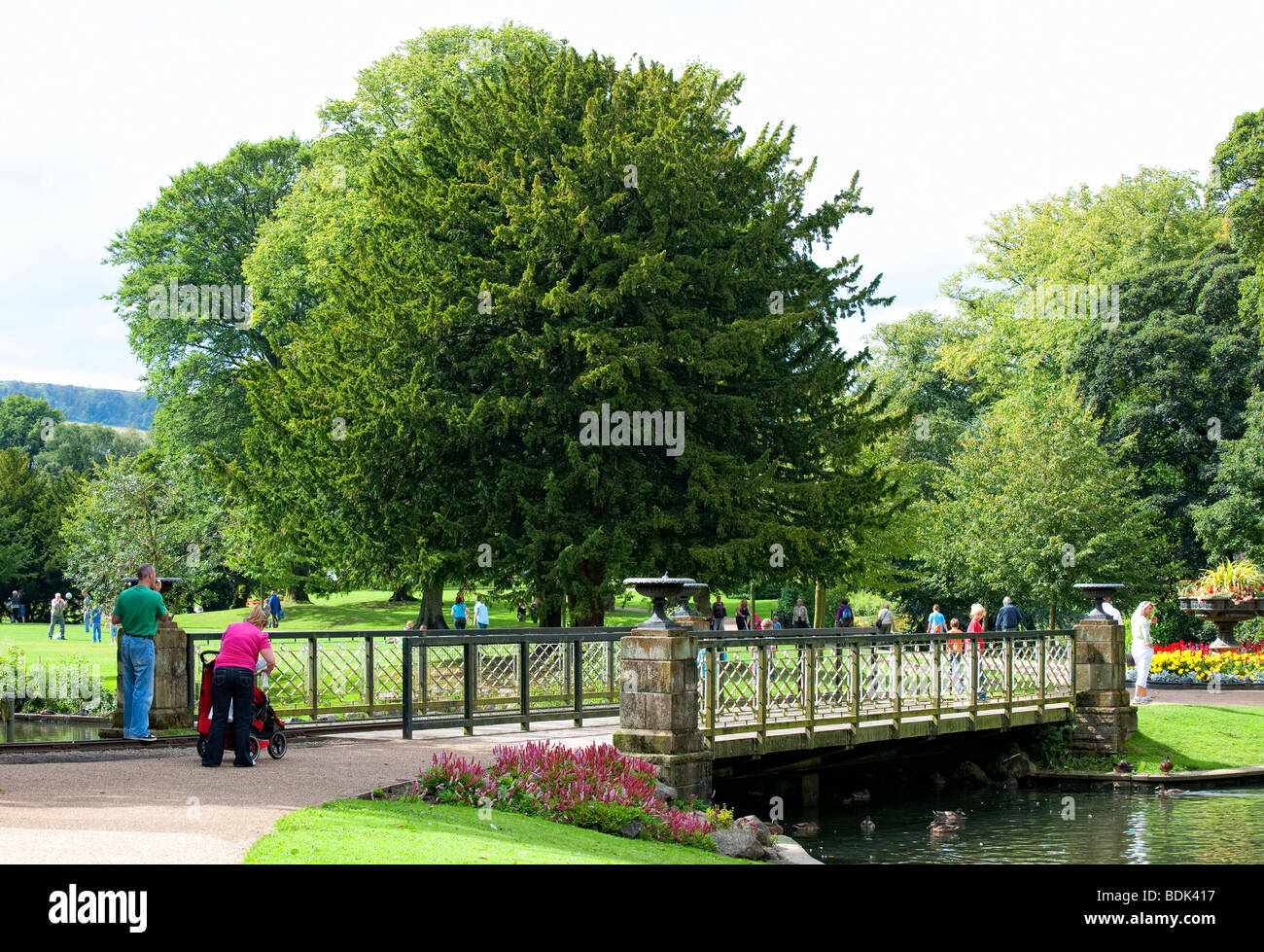 Pavilion Gardens in Buxton, Derbyshire, Inghilterra Foto Stock