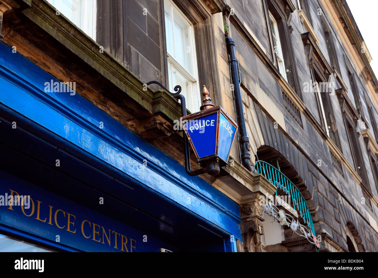 Centro di polizia sul Royal Mile di Edimburgo Foto Stock