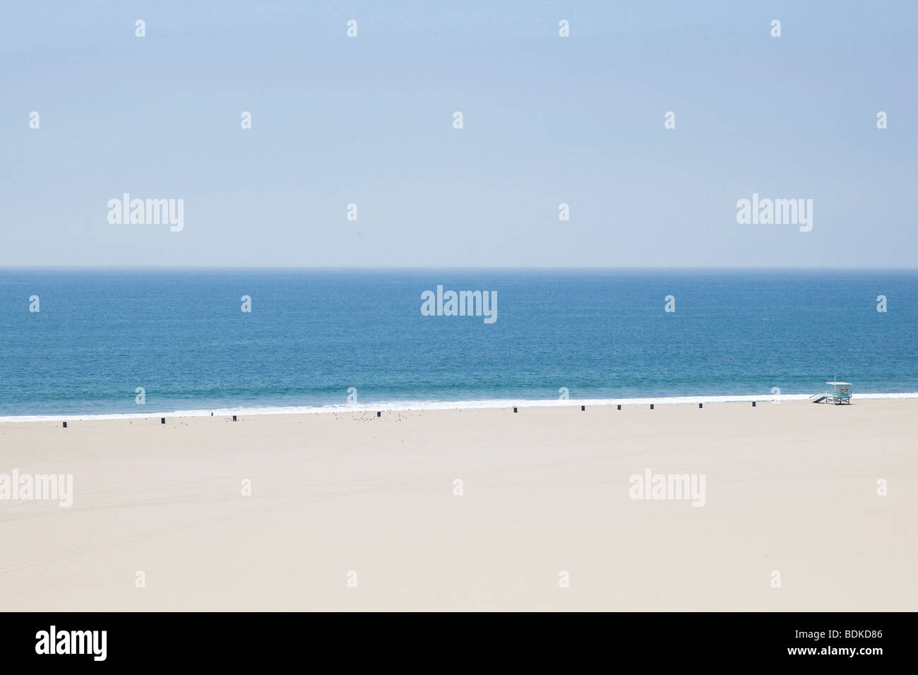 La spiaggia di Santa Monica a Los Angeles, California, Stati Uniti d'America Foto Stock