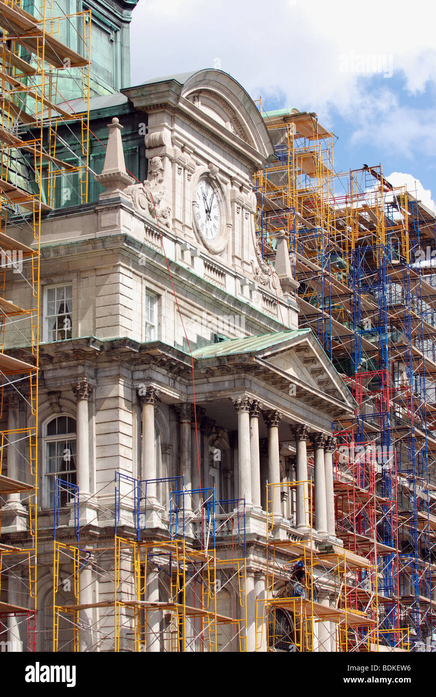 Restauro di Montreal City Hall, la Vecchia Montreal, Quebec Foto Stock