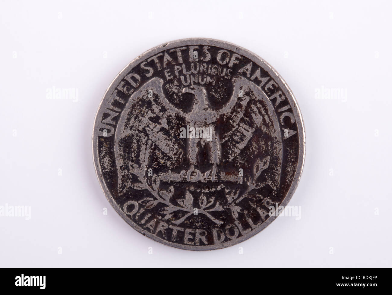 Inversione di una ventina di cinque centesimi moneta degli Stati Uniti d America Foto Stock