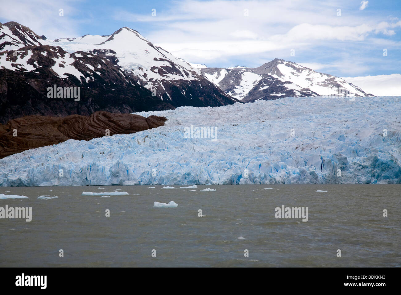 Il ghiacciaio Grey, Lago grigio, Torres del Paine, Cile Foto Stock