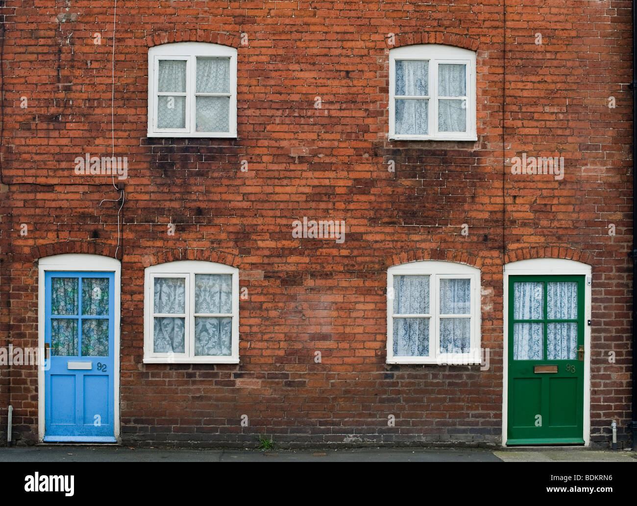 Vittoriano case a schiera a Ludlow, Shropshire, Inghilterra Foto Stock