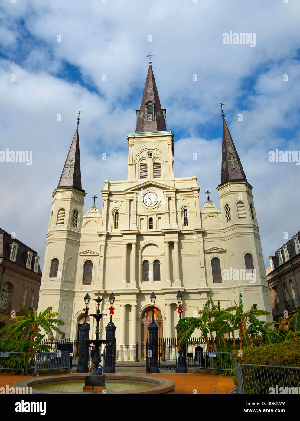 Saint Louis cattedrale in Jackson Square nel Quartiere Francese di New Orleans, in Louisiana. Foto Stock