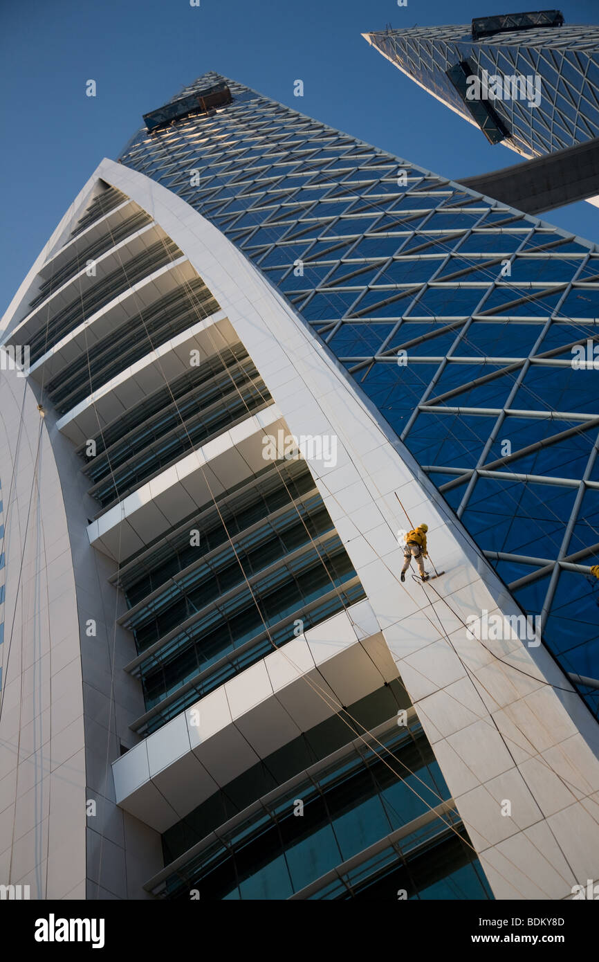 Il Bahrain World Trade Center Centro Rig di pulizia Foto Stock