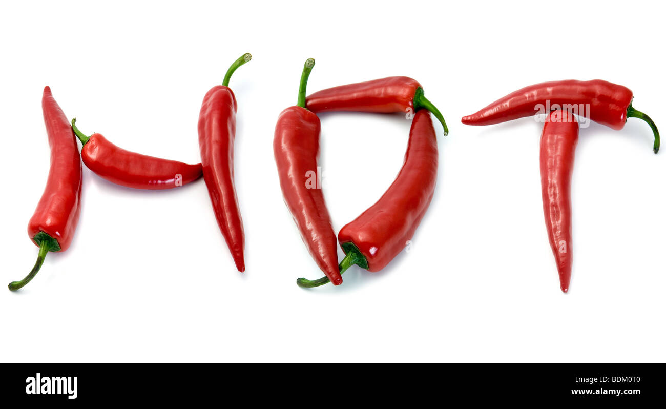 Red Hot Chili Peppers l'ortografia della parola 'caldo' Foto Stock