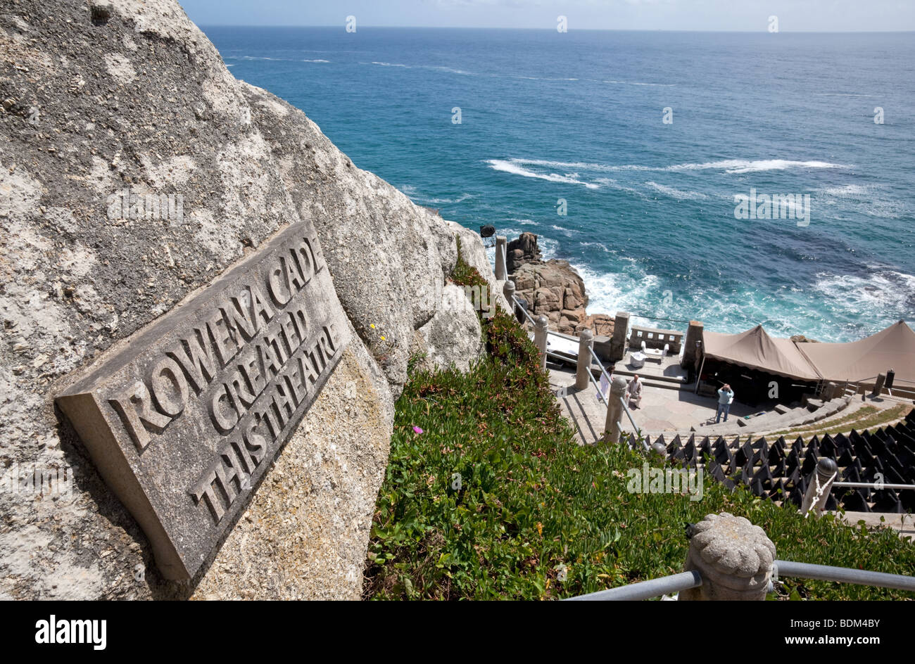 Il Minack Theatre, open-air, Porthcurno, Cornwall, Inghilterra, Regno Unito. Foto Stock