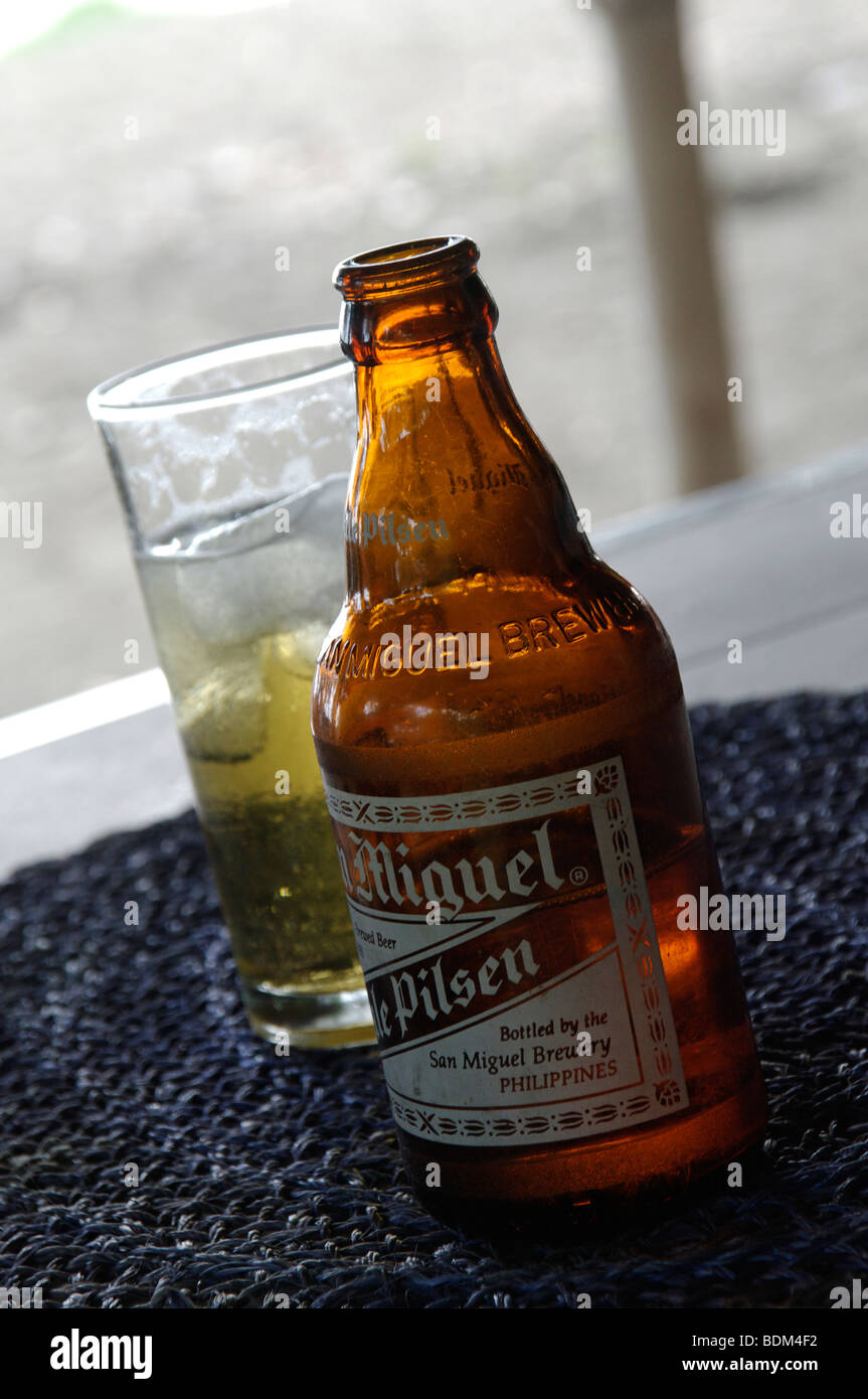 Birra San Miguel, Donsol, Sorsogon, Bicol, sud-est di Luzon, Filippine Foto Stock