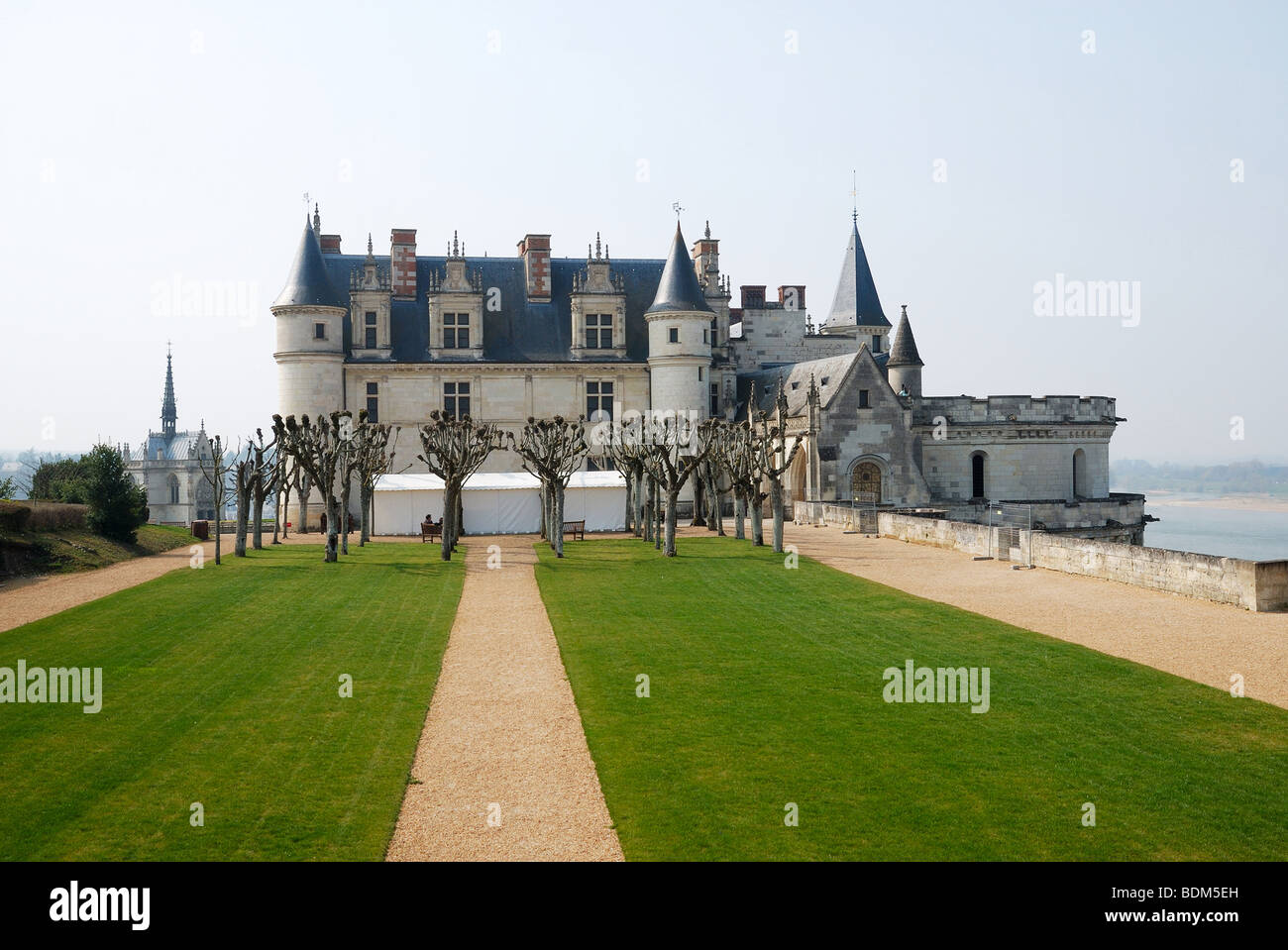 Il castello di Amboise dalla direzione della terrazza superiore Foto Stock