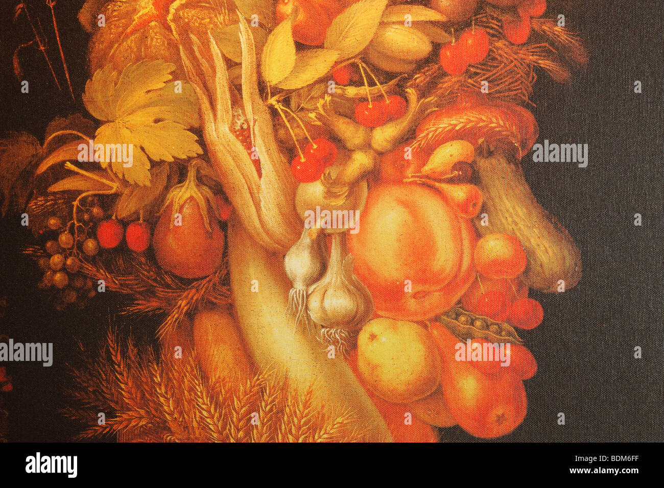 Estate 1573, olio su tela del pittore italiano, Giuseppe Arcimboldo. Foto Stock