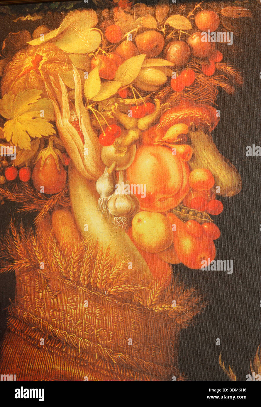 Estate 1573, olio su tela del pittore italiano, Giuseppe Arcimboldo. Foto Stock
