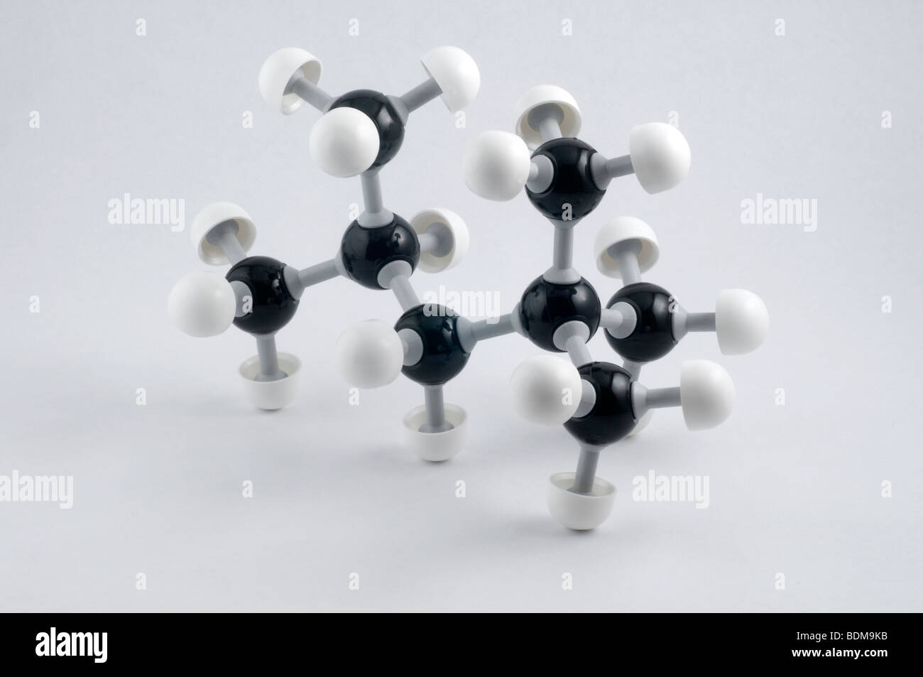 3D modello molecolare della benzina. Foto Stock 3D modello molecolare della benzina. Foto Stock
