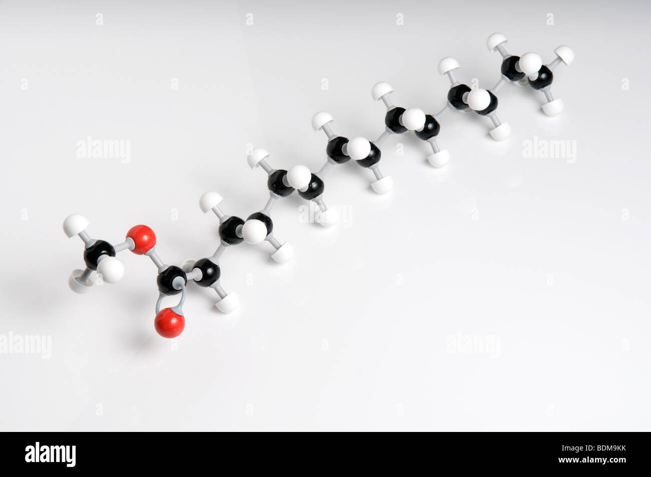 Il Biodiesel 3D modello molecolare. Foto Stock