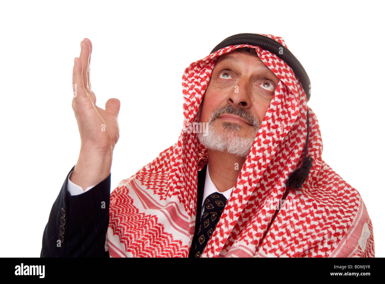 Imprenditore arabo cercando Foto Stock