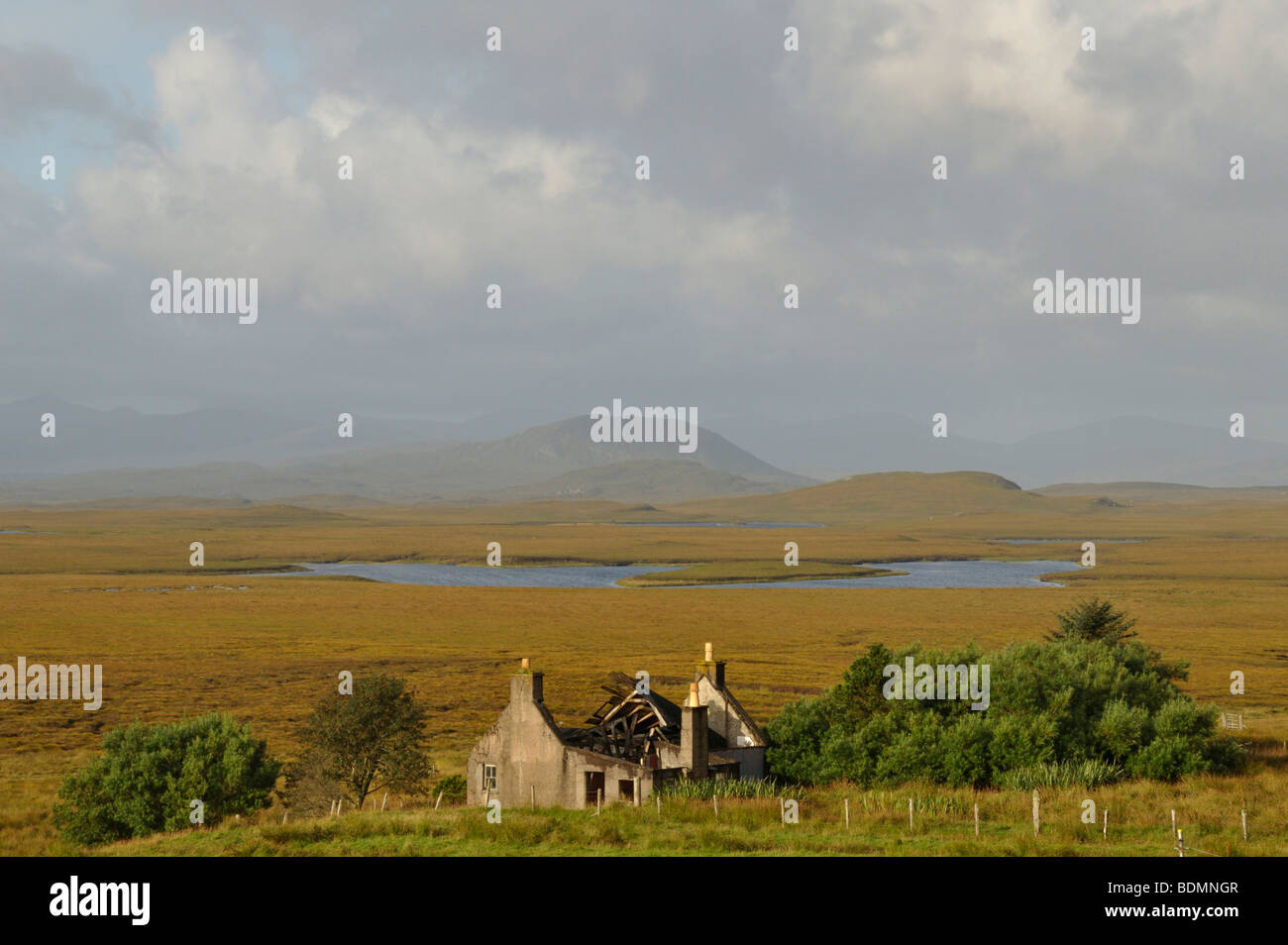 Abbandonato croft, Acha Mor, isola di Lewis, Scozia Foto Stock