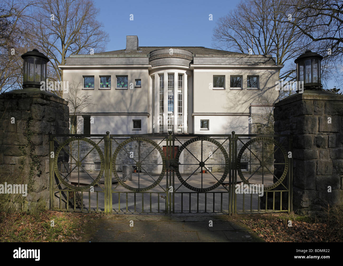 Hagen, Villa Cuno, 1906 bis 1908 nach Entwürfen von Peter Behrens erbaut. Mitarbeit Walter Gropius Foto Stock