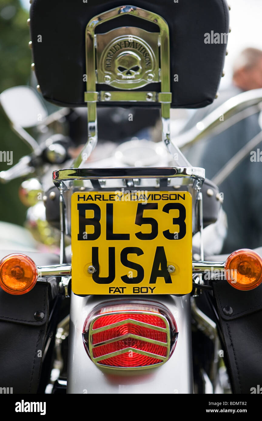 Harley Davidson Moto " USA " inglese numero di targa Foto Stock
