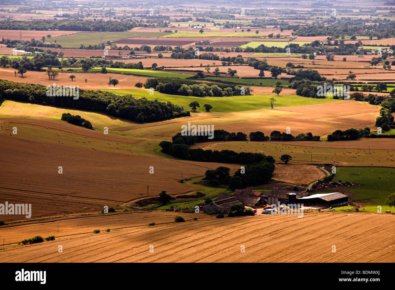 Vista da Sutton Bank, sulla campagna, North Yorkshire, Inghilterra, Regno Unito Foto Stock