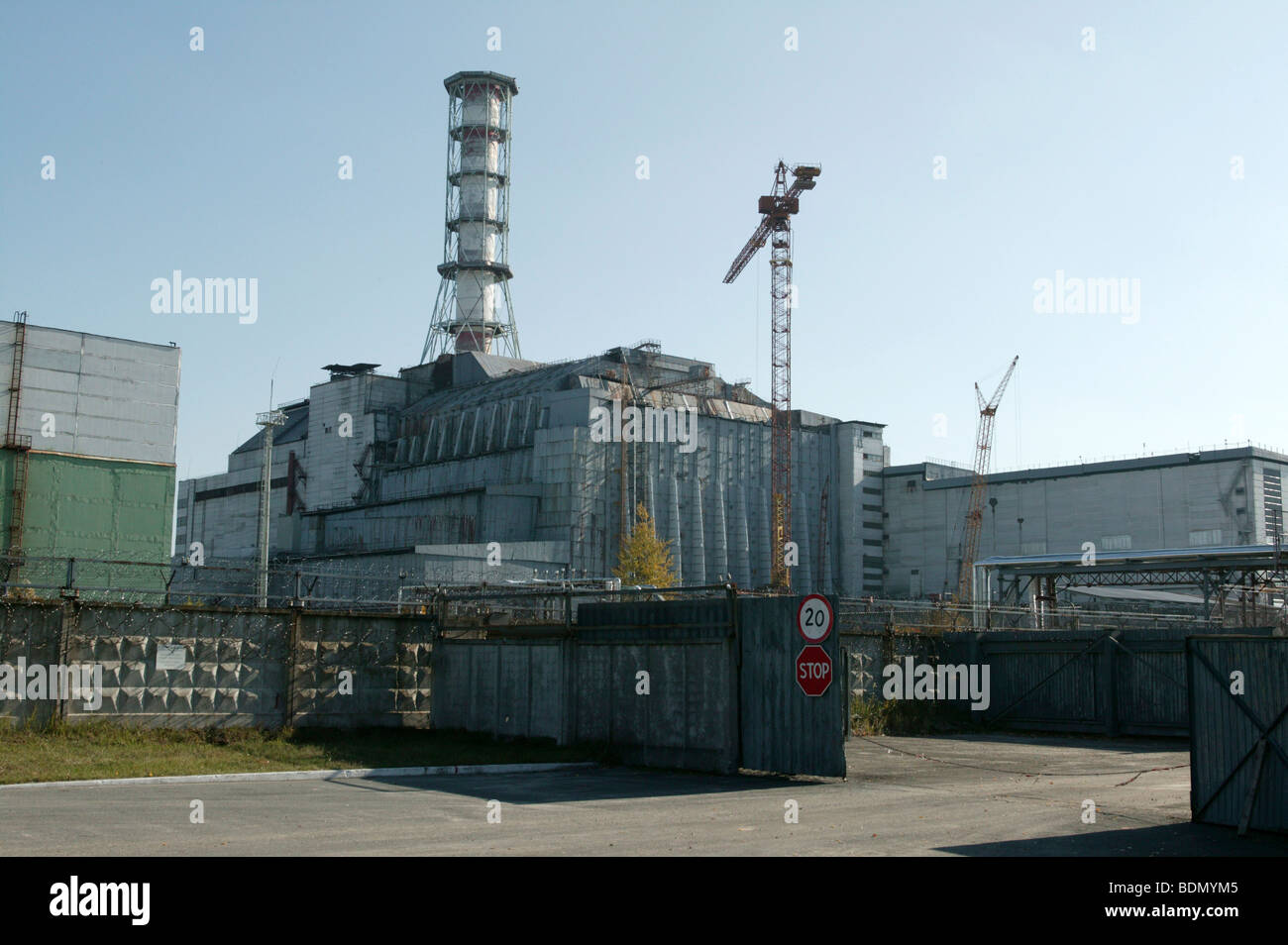 Reattore di Cernobyl edificio che contiene il Foto Stock