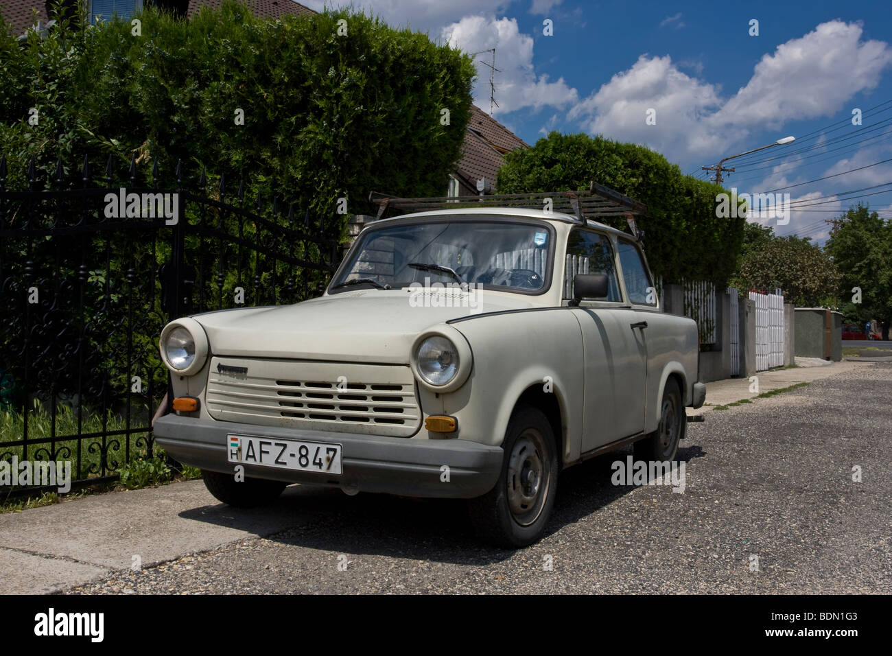 Trabant, l'emblematica poco l'auto che simboleggia la fine della Repubblica democratica tedesca Foto Stock