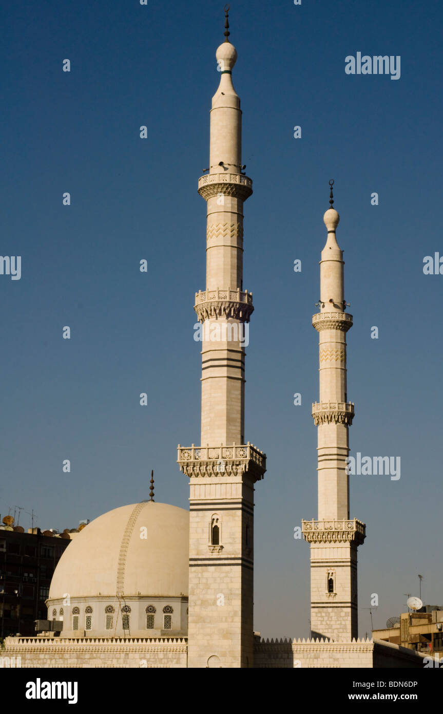 La cupola della moschea e minareti, Damasco. Foto Stock