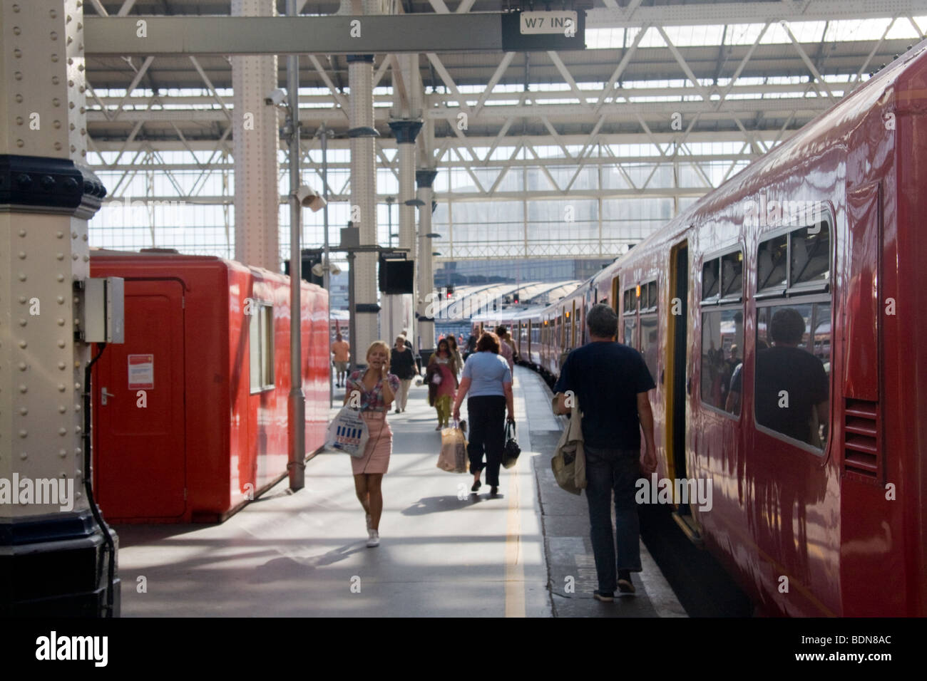 La stazione di Waterloo Londra Inghilterra Foto Stock