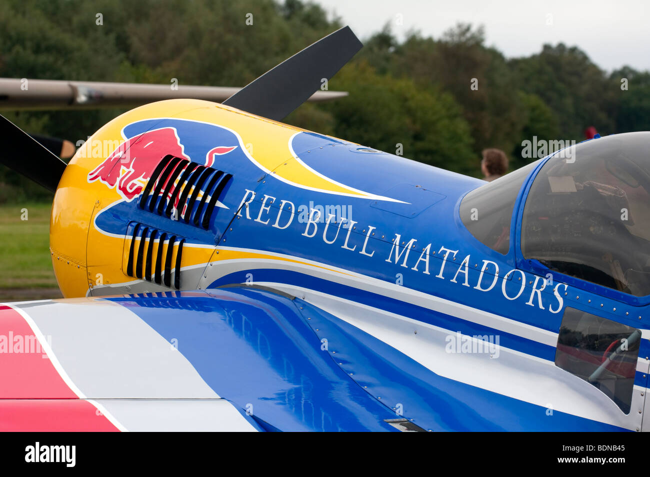 Red Bull mattatori antenna team display Foto Stock