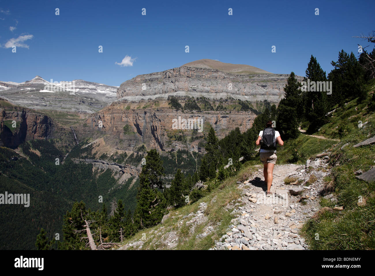 Il Parco Nazionale di Ordesa e Monte Perdido nei Pirenei spagnoli Foto Stock