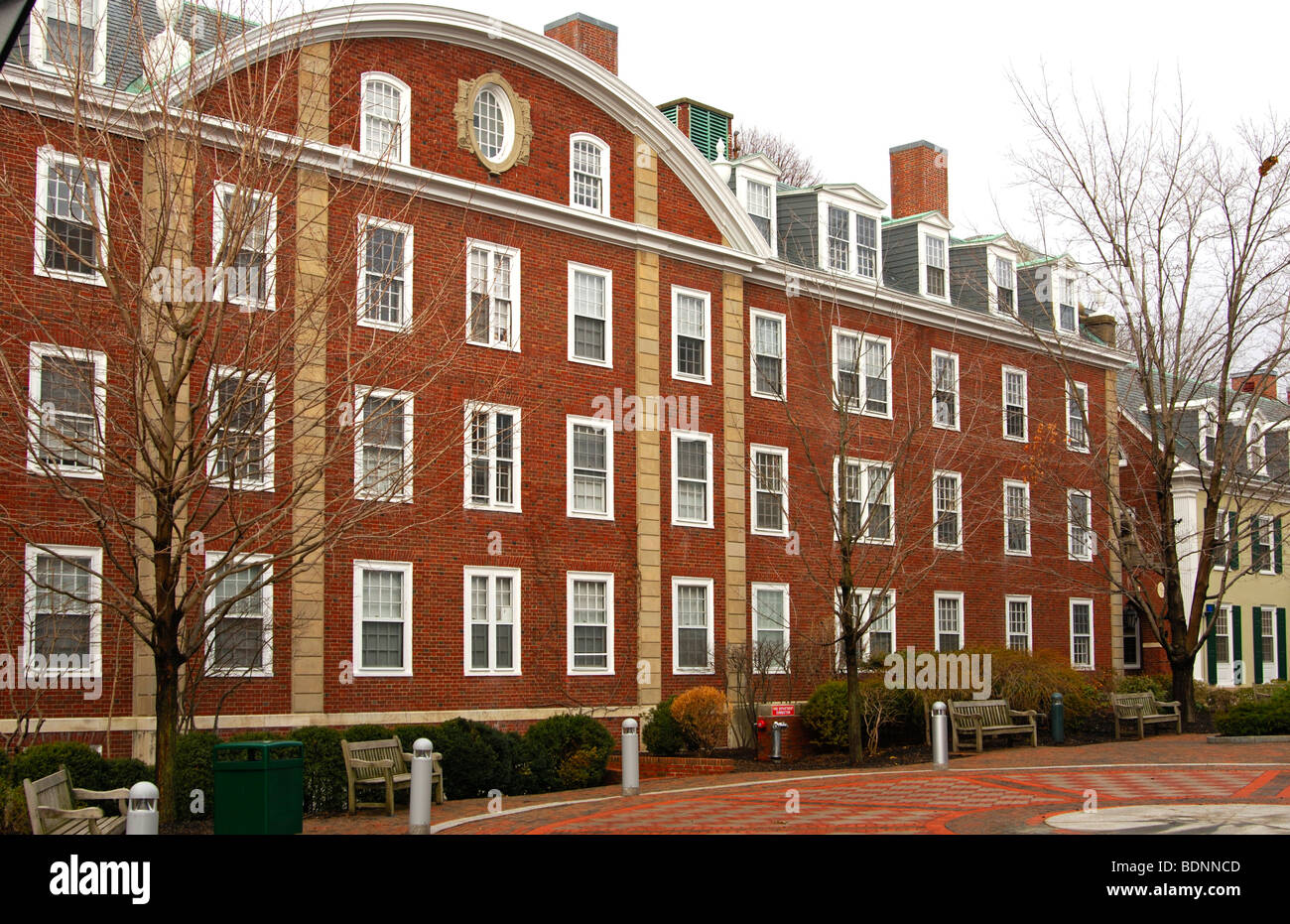 Dormitorio studenti del campus della Harvard Business School, Harvard University, Allston, Boston, Massachusetts, STATI UNITI D'AMERICA Foto Stock